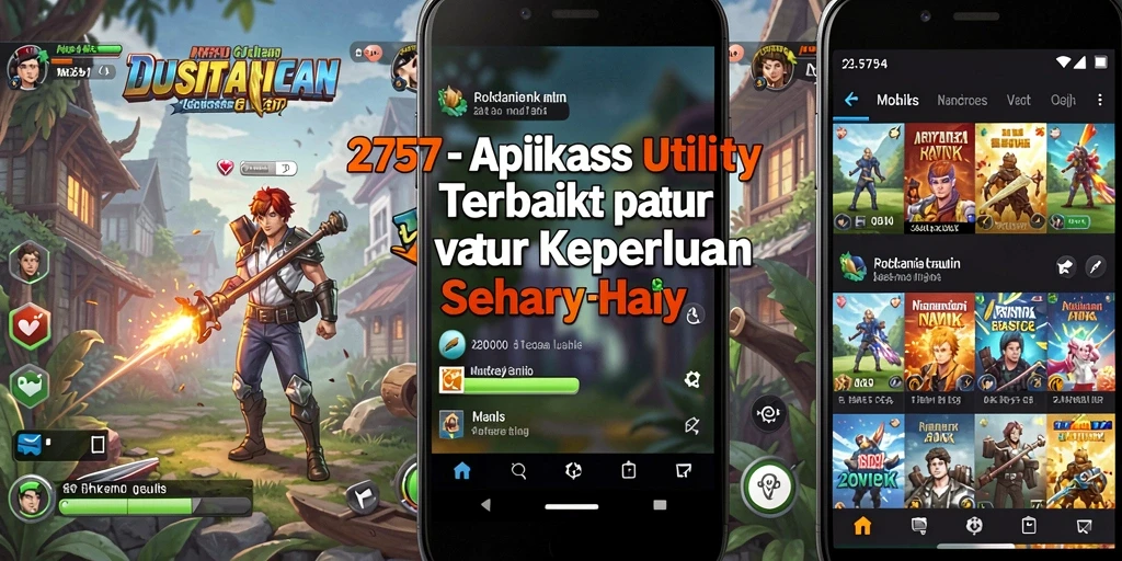 Tangkapan layar dari aplikasi Utility 2757 yang menampilkan fitur-fitur utama.