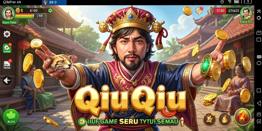 Tampilan gameplay seru dalam permainan QiuQiu 8180.