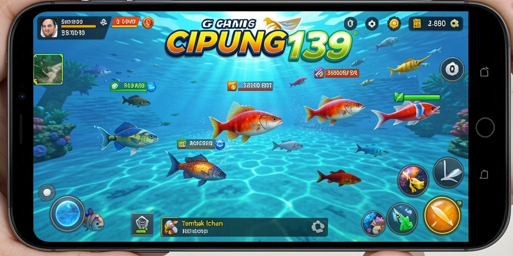 Tampilan gameplay seru saat menangkap ikan di CIPUNG138.
