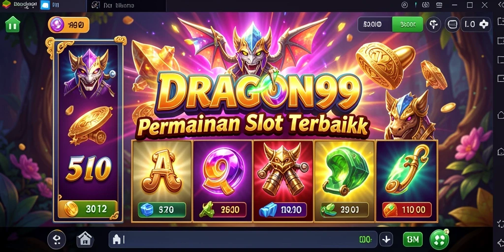 Screenshot gameplay Slot DRAGON99 yang menampilkan keseruan putaran.