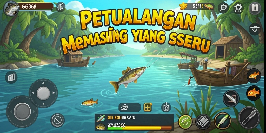 Screenshot gameplay GG368 menunjukkan keseruan memancing yang mendalam.
