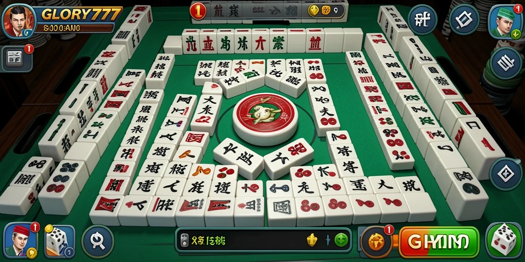 Tampilan gameplay mengasyikkan dari GLORY777 yang menguji keterampilan Mahjong.
