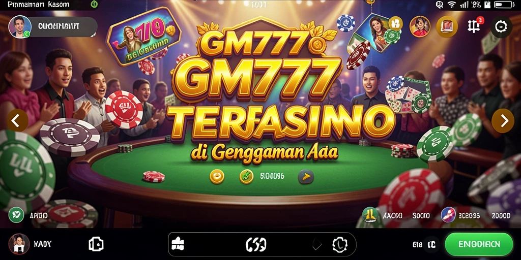 Tampilan gameplay seru dari GM777 dengan variasi permainan Kasino.