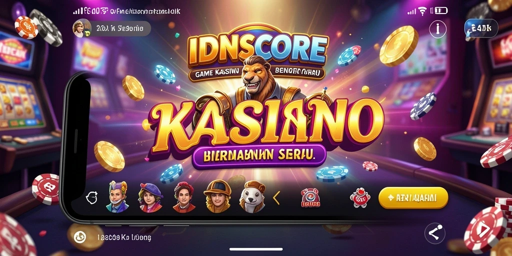 Tampilan menarik dari gameplay kasino di IDNSCORE.