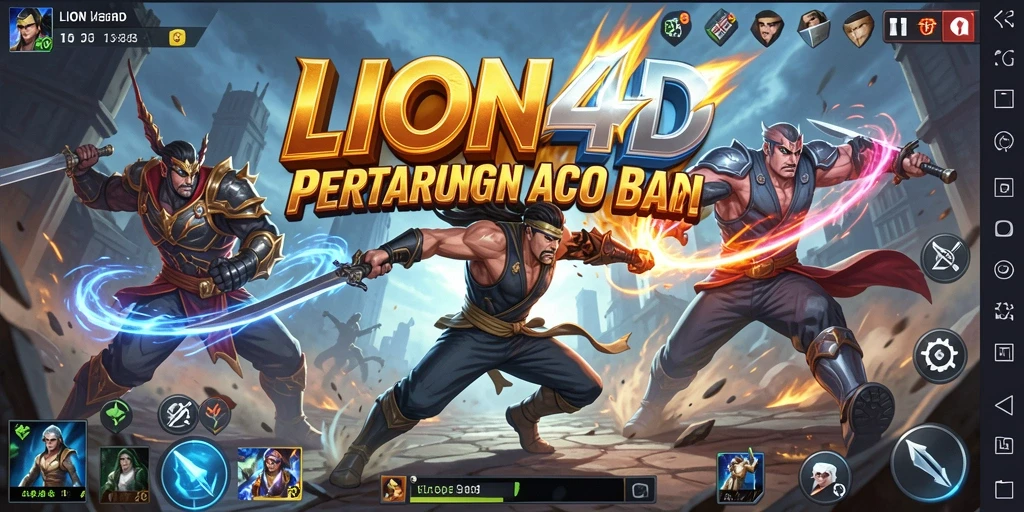 Gameplay mendebarkan LION4D dengan aksi pertarungan seru.
