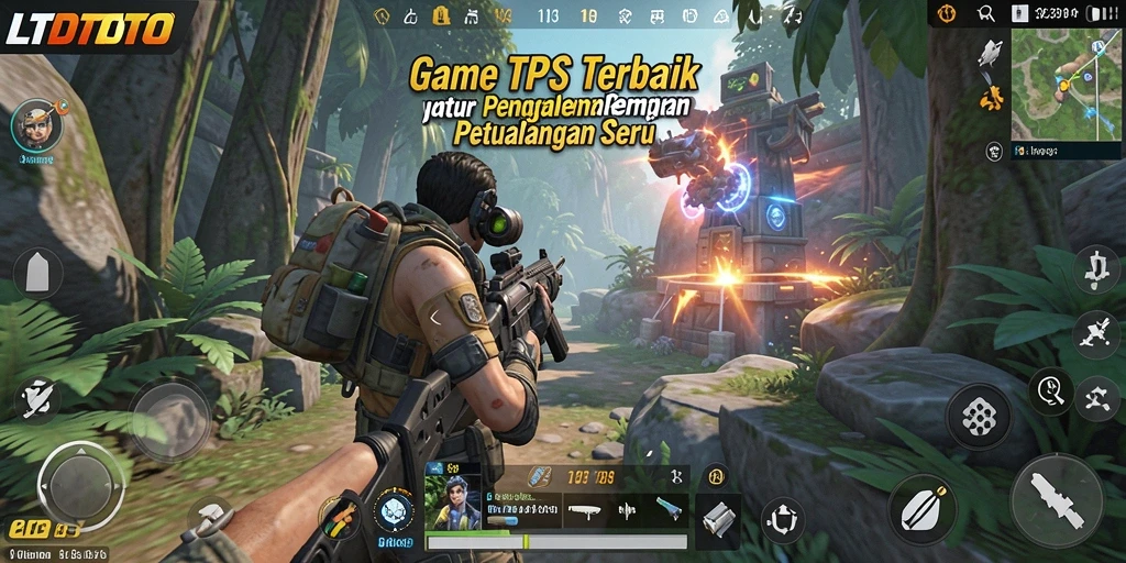 Screenshot gameplay LTDTOTO menampilkan aksi mendebarkan di battlefield.