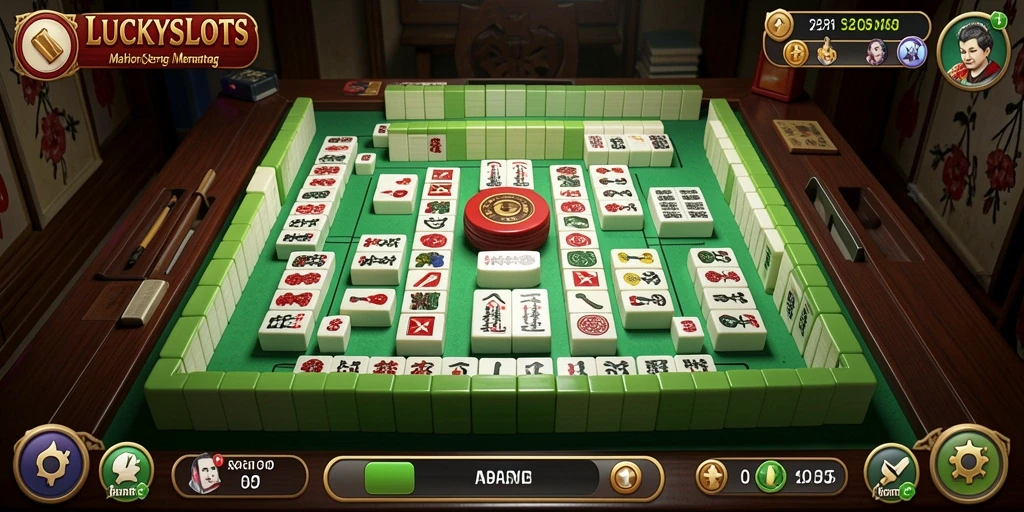 Tangkapan layar menarik dari gameplay Mahjong di LUCKYSLOTS.