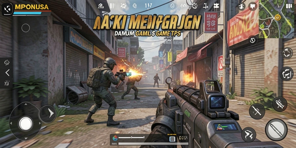 Tangkapan layar gameplay MPONUSA menampilkan aksi menegangkan dan grafis memukau.