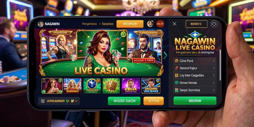 Tampilan gameplay Live Casino yang menarik di NAGAWIN.