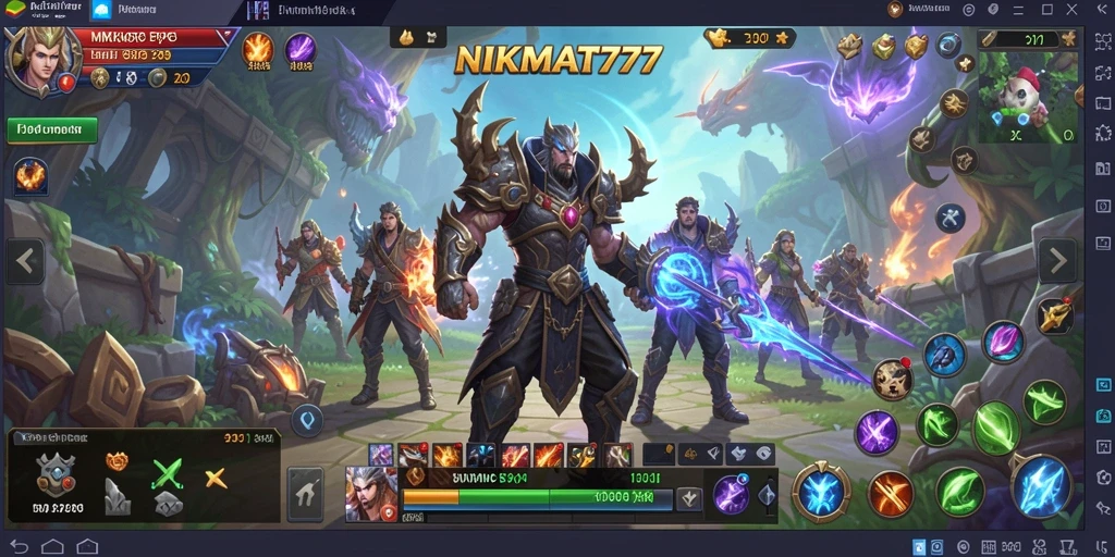 Tangkapan layar menampilkan pertempuran epik dalam gameplay MMORPG.