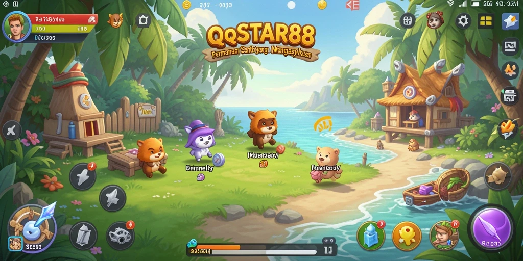 Tampilan gameplay QQSTAR88 yang menyenangkan dan interaktif.