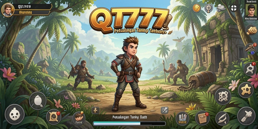 Tampilan gameplay QT777 yang menakjubkan saat menjelajahi dunia terbuka.