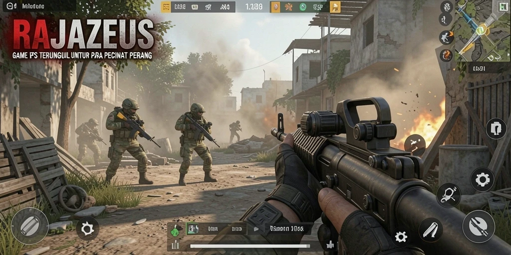 Tampilan gameplay RAJAZEUS dengan aksi penuh ketegangan.