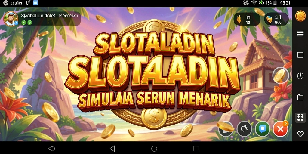 Tampilan menarik gameplay SLOTALADIN dalam mode simulasi.