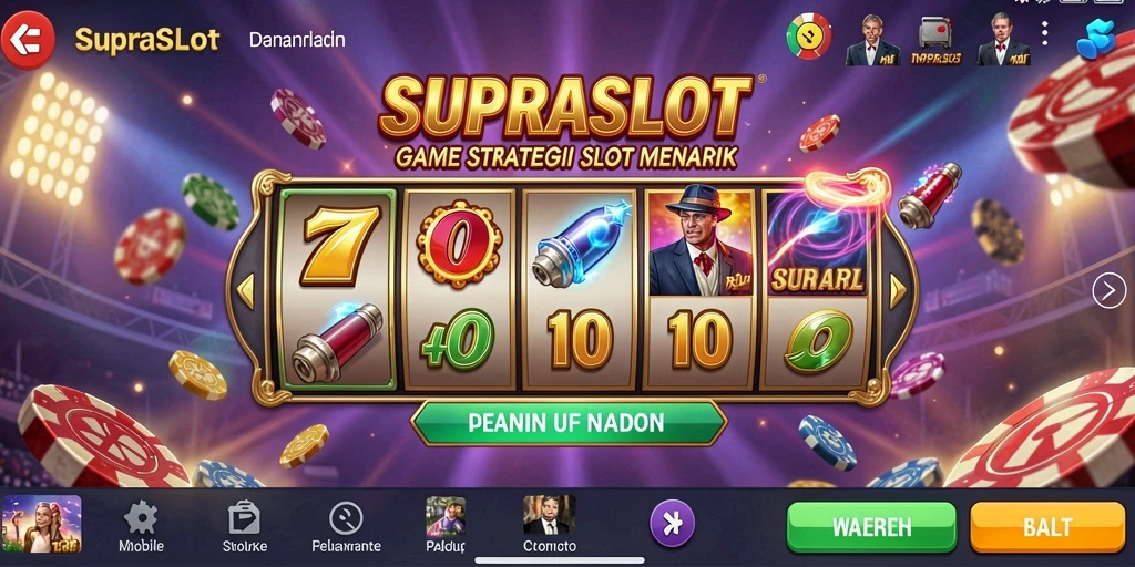 Tampilan menarik dari gameplay <strong>SUPRASLOT</strong> yang penuh strategi dan slot.