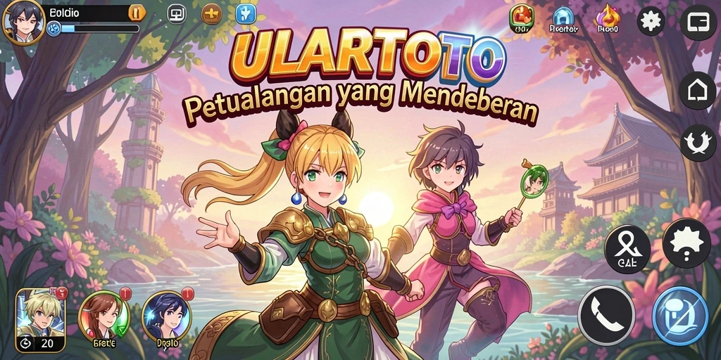 Tampilan gameplay ULARTOTO yang dinamis dan penuh warna.