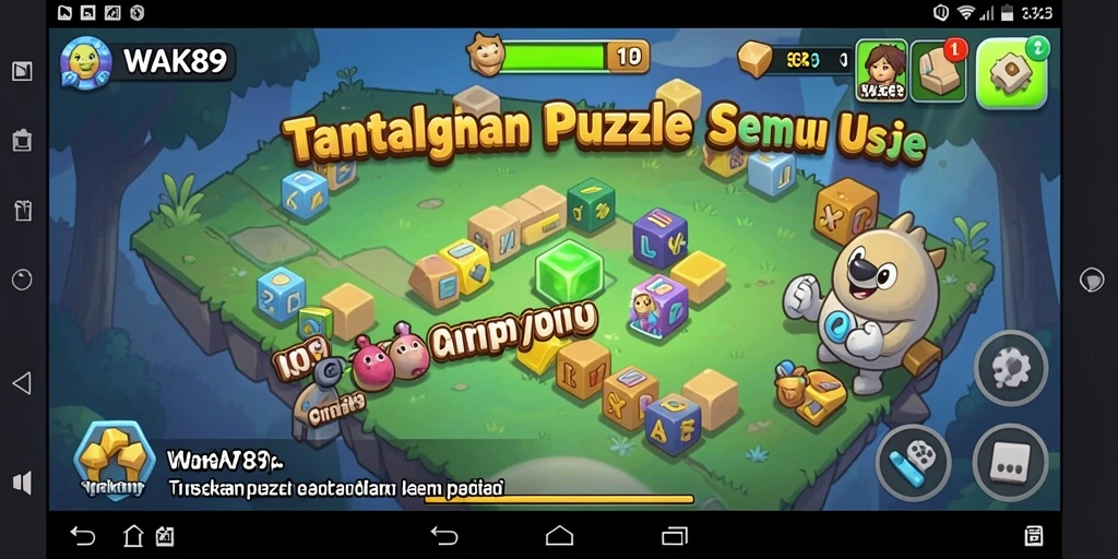 Screenshot gameplay WAK89 menampilkan tantangan puzzle yang mendebarkan.