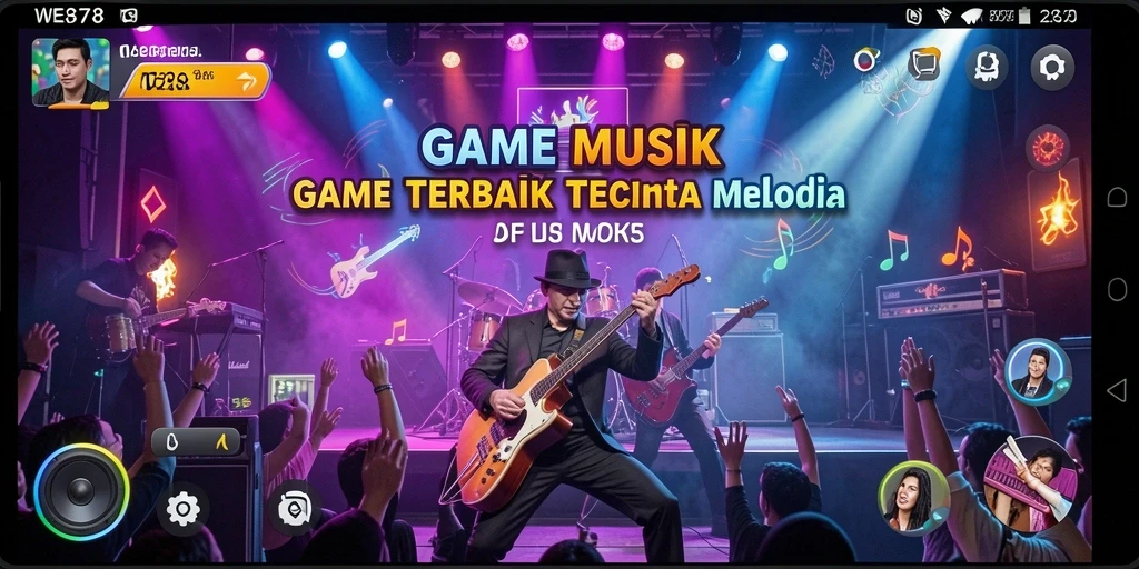 Tampilan gameplay WE878 menunjukkan keseruan bermain musik.