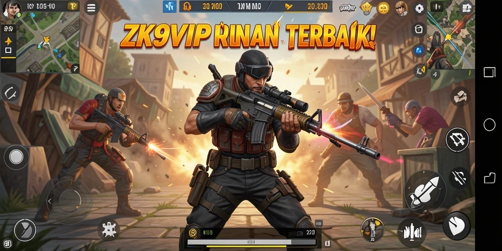 Gameplay seru ZK9VIP dalam pertarungan Battle Royale.